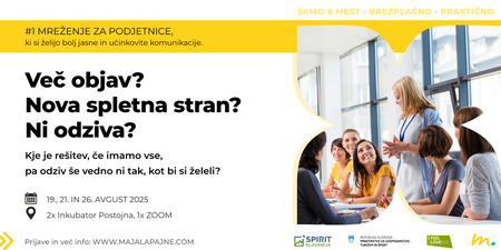 Nova spletna stran Več objav Mreženje za podjetnice, ki želijo več odziva (2)